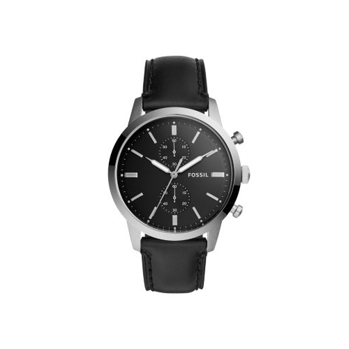 FOSSIL TOWNSMAN BLACK LEATHER WATCH