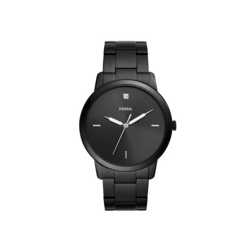 FOSSIL THE MINIMALIST CARBON SERIES BLACK STAINLESS STEEL WATCH