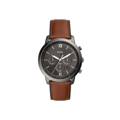 FOSSIL NEUTRA CHRONO BROWN LEATHER AND GREY DIAL WATCH