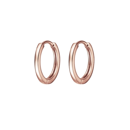 Indulge Rose Gold Plated Sterling Silver 8mm huggie earrings
