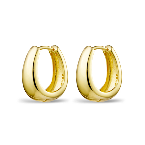 Indulge Yellow Gold Plated Sterling silver chunky mini hoop