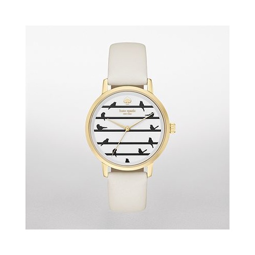 KATE SPADE METRO CREAM LEATHER BIRD WATCH