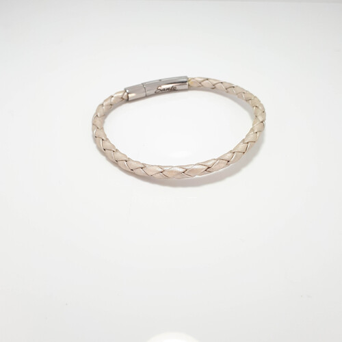 SANTO THIN CREAM LEATHER BRACELET