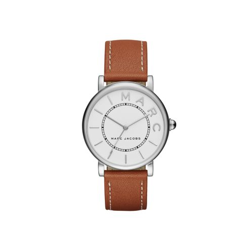 MARC JACOBS BROWN LEATHER AND STAINLESS STEEL ROXY