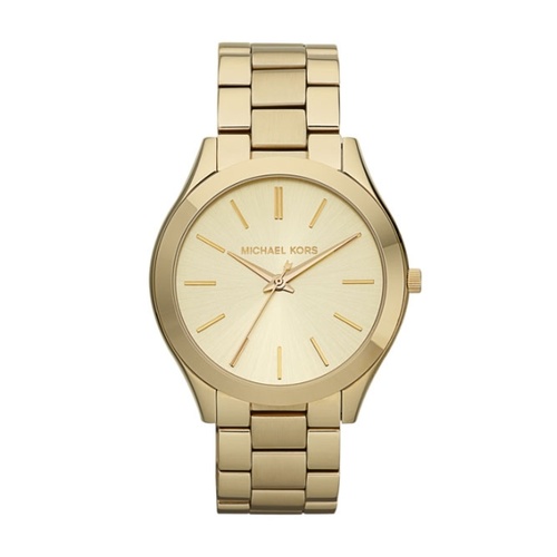 MICHAEL KORS S/STEEL LADIES GOLD IP ROUND 50M W/R WATCH
