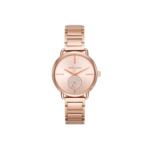 MICHAEL KORS PORTIA ROSE GOLD-TONE CRYSTAL MK3640