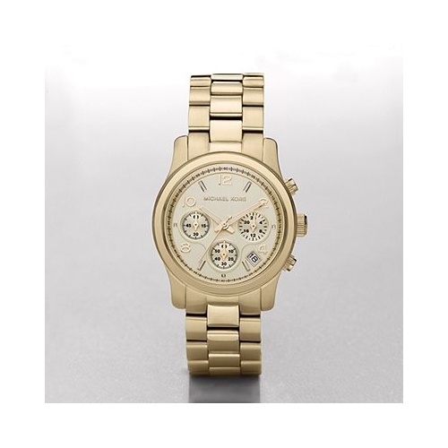 MICHAEL KORS LADIES GOLD CHRONOGRAPH RUNWAY