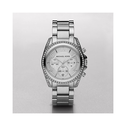 MICHAEL KORS S/STEEL CHRONOGRAPH STONE-SET BLAIR