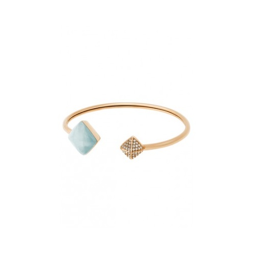 MICHAEL KOORS FLEXI GOLD AND MINT BANGLE