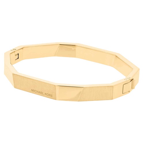 MICHAEL KORS YELLOW GOLD TONE BRUSHED BANGLE