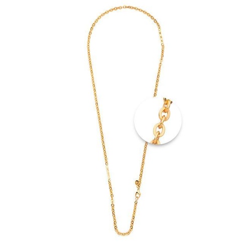 NIKKI LISSONI BAR CABLE NECKLACE GOLD PLATED