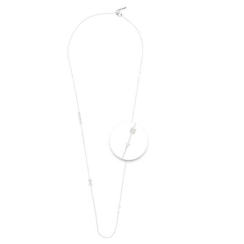 NIKKI LISSONI STATEMENT NECKLACE 60cm SILVER PLATED