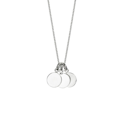 Indulge Sterling silver multi disc necklace