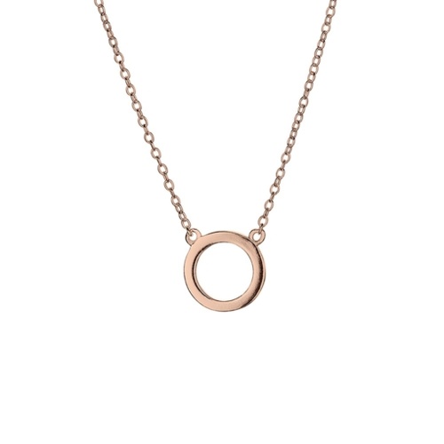 Indulge Sterling silver open circle necklace