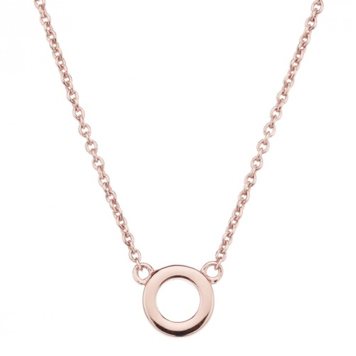 NAJO ROSE GOLD PLATED STERLING SILVER CIRCLE NECKLACE
