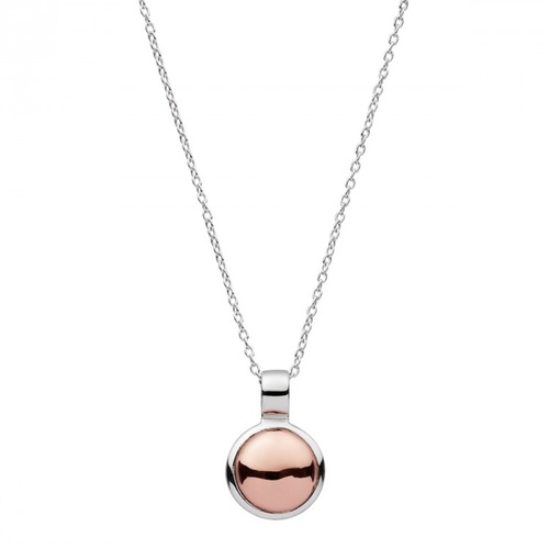 NAJO STERLING SILVER AND ROSE GOLD ROSY GLOW NECKLACE