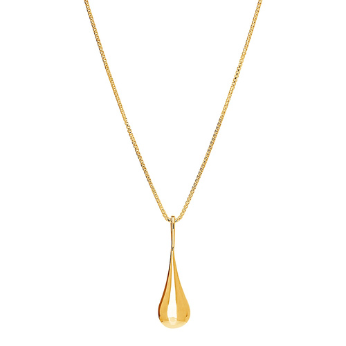 NAJO YELLOW GOLD MY SILENT TEARS NECKLACE