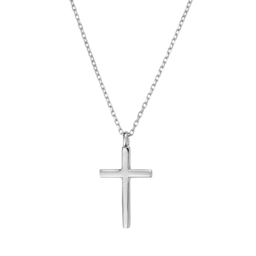 Indulge Sterling Silver fine necklace with cross pendant