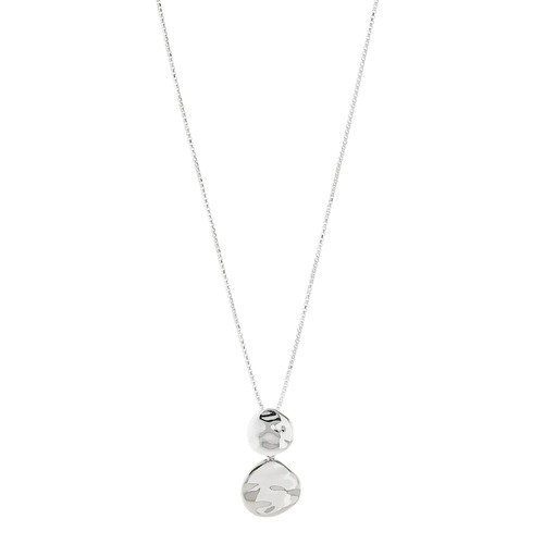 NAJO SILVER SHARD DOUBLE DISC NECKLACE