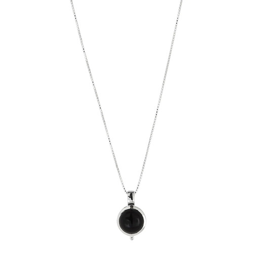 NAJO SILVER GARLAND BLACK ONYX NECKLACE