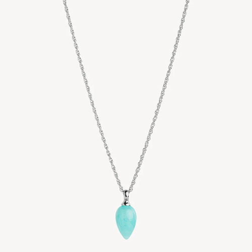 NAJO STERLING SILVER AND AMAZONITE DEW DROP NECKLACE