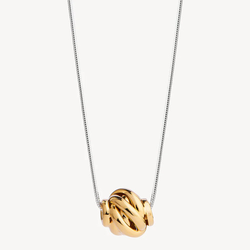 NAJO YELLOW GOLD AND SILVER NEST NECKLACE