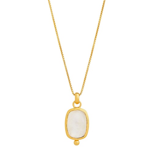 NAJO Fleur Rainbow Moonstone Pendant Yellow Gold