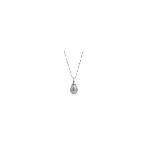 Najo Isla Grey Pearl Necklace - Silver