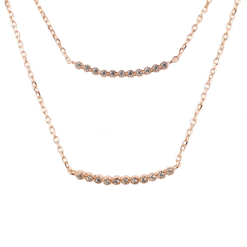 ROSE GOLD DOUBLE STRAND NECKLACE