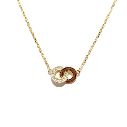 SANTO YELLOW GOLD INTERLOCK CIRCLE NECKLACE