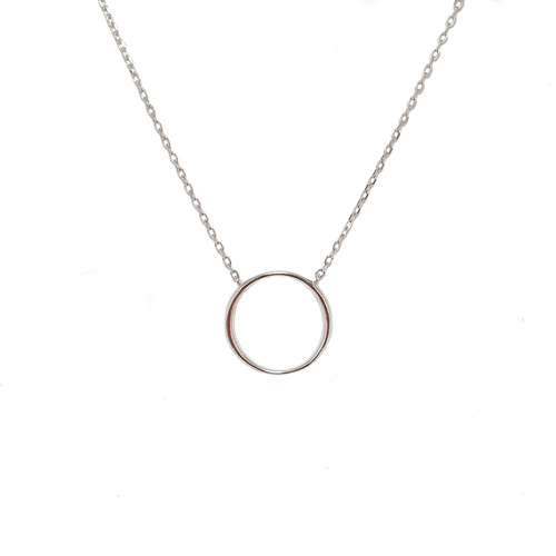 SANTO STERLING SILVER LARGE CIRCLE NECKLACE