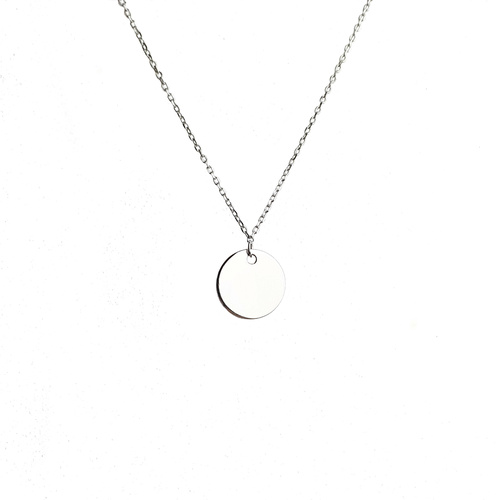 SANTO STERLING SILVER LARGE DISC NECKLACE