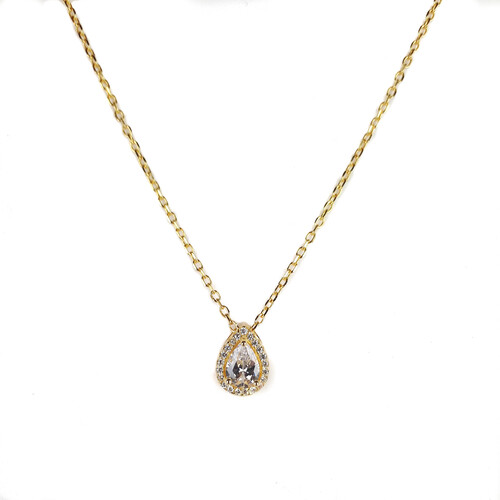 SANTO YELLOW GOLD LARGE TEARDROP PENDANT