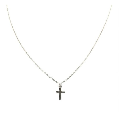 SANTO STERLING SILVER CROSS NECKLACE
