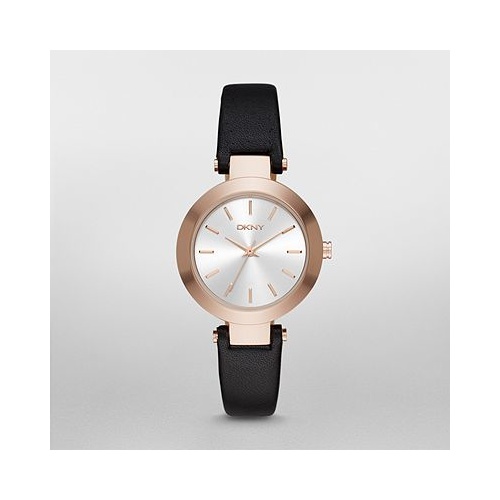 DKNY MINI STANHOPE BLACK LEATHER GOLD TONE
