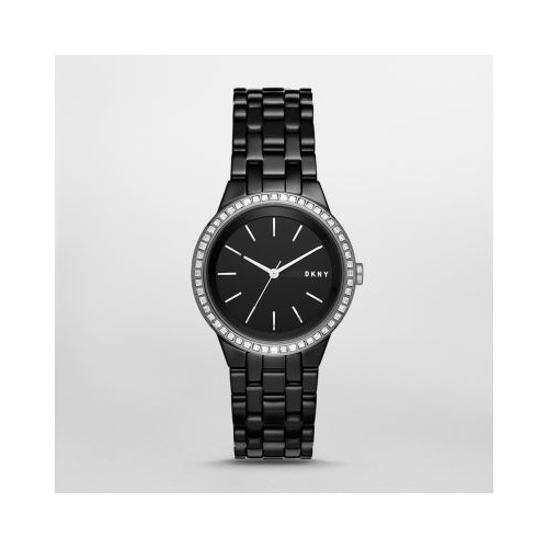 DKNY PARK SLOPE BLACK CERAMIC WATCH