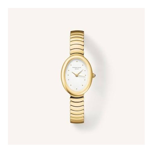 Rosefield Oval White Gold Watch