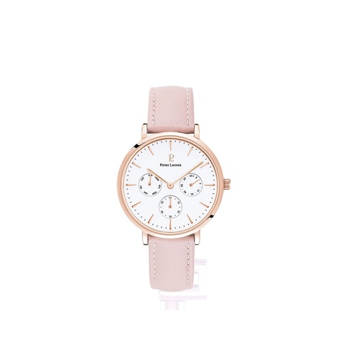 PIERRE LANNIER SYMPHONY BLUSH LEATHER AND ROSE GOLD WATCH