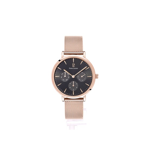 PIERRE LANNIER SYMPHONY ROSE GOLD MESH WITH BLACK DIAL WATCH