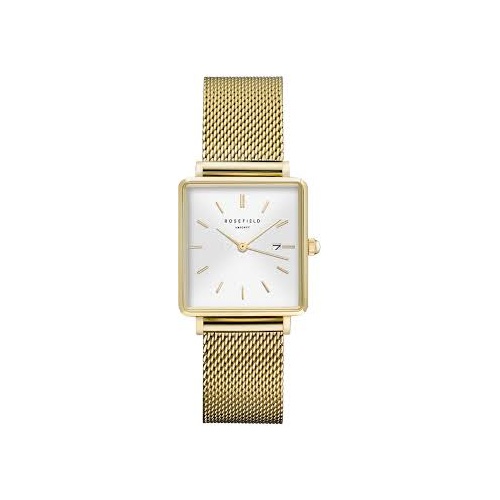 Rosefield Boxy Gold Mesh Watch