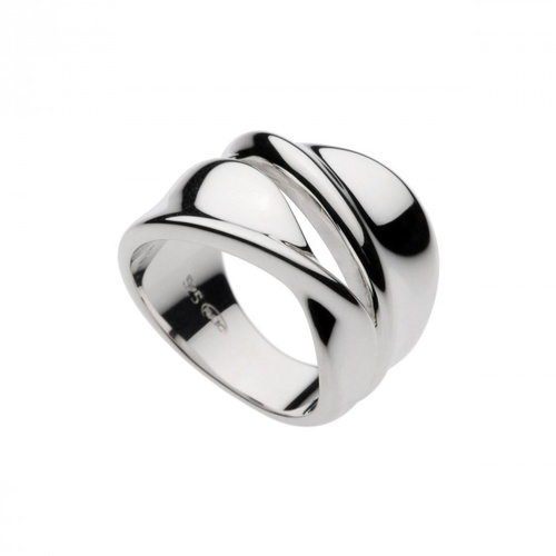 NAJO STERLING SILVER DOUBLE RIBBON RING