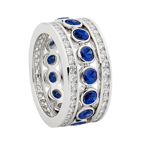 GEORGINI TANZANITE AMBITION THREE SET RING SIZE P ONLY