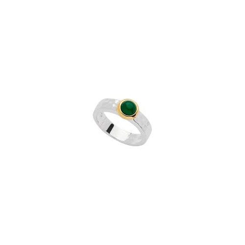 Najo Solace 2-Tone Green Onyx Ring