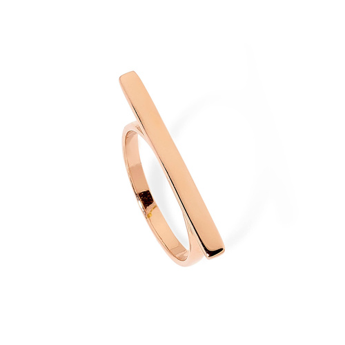 PASTICHE ROSE GOLD PLATED STERLING SILVER SIMPLICITY RING