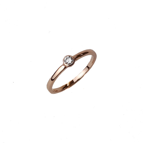 SANTO ROSE GOLD SINGLE CZ RING