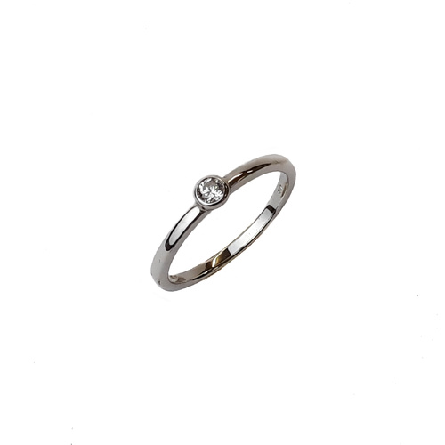 SANTO STERLING SILVER SINGLE CZ RING