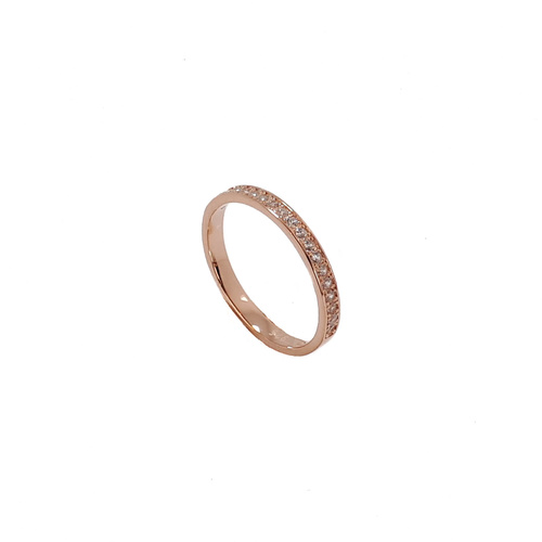 ROSE GOLD CHANNEL SET CZ BAND RING