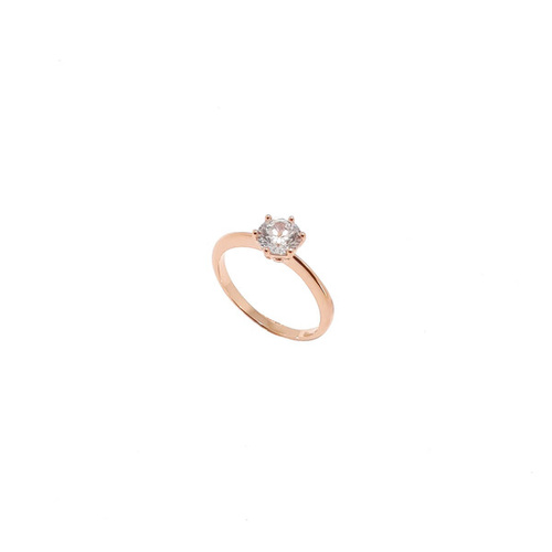 SANTO ROSE GOLD SOLITAIRE CUBIC ZIRCONIA RING