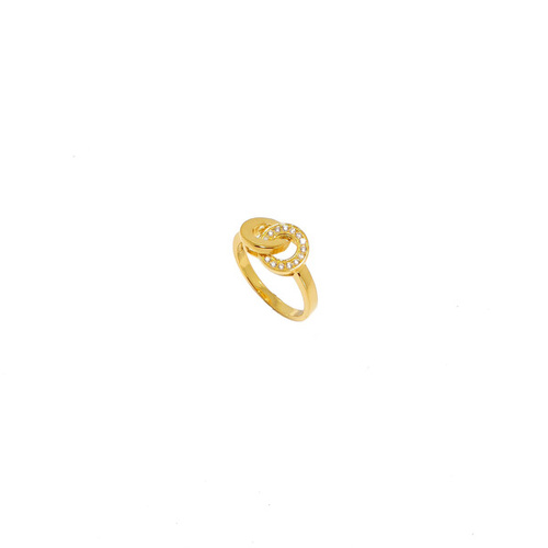 YELLOW GOLD DOUBLE CIRCLE RING