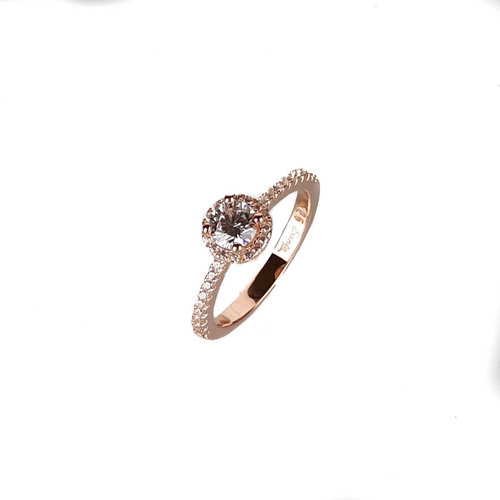 SANTO ROSE GOLD SMALL HALO CRYSTAL RING